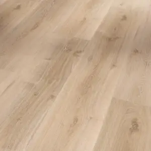 Basic 2.0 - 1730780 Eiche Royal hell gekälkt Gebürstete Struktur Vinylboden zum Kleben